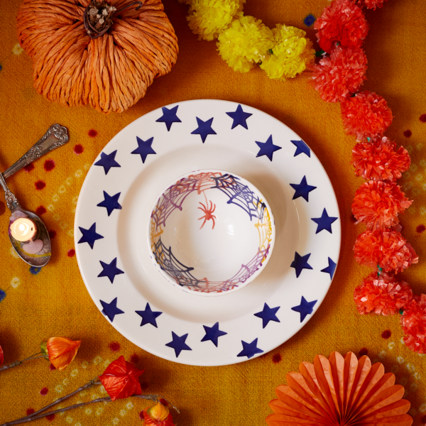 Seconds Blue Star 10 1/2 Inch Plate - Unique Handmade & Handpainted English Earthenware British-Made Pottery Plates  | Emma Bridgewater - Image 2