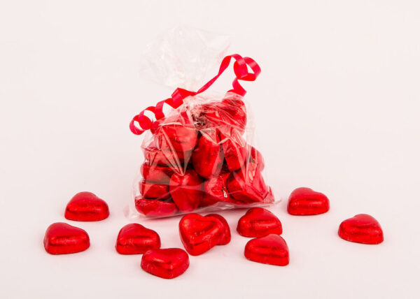 Red Chocolate Hearts 200g