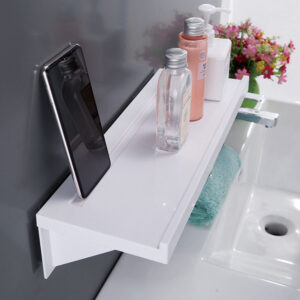 Bathroom Shower Caddy White ABS Wall Shelf