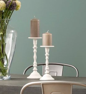 White Wash Candlestick - Large - Funky Chunky Furniture