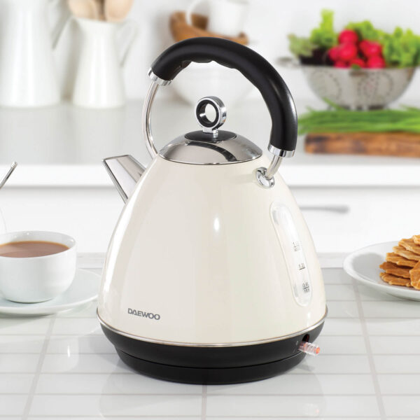 Daewoo Kensington 1.7L 3Kw Pyr Kettle Cream