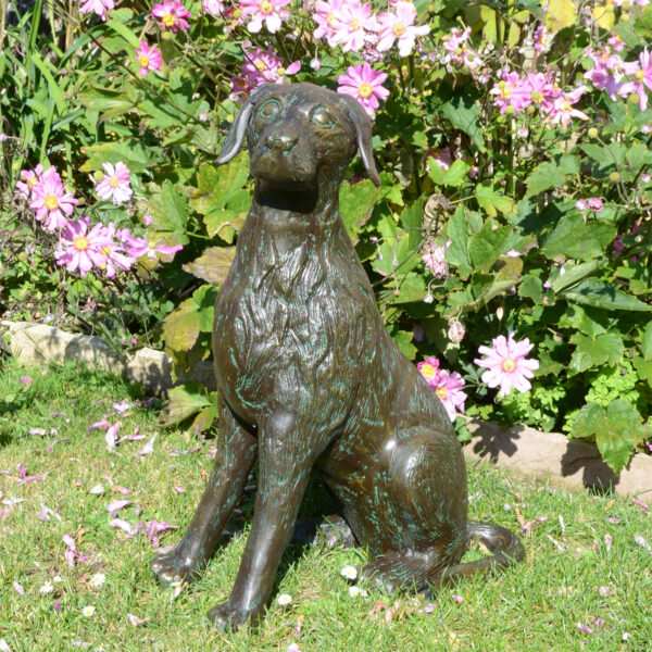 Dog 56Cm Aluminium Dark Verdigris