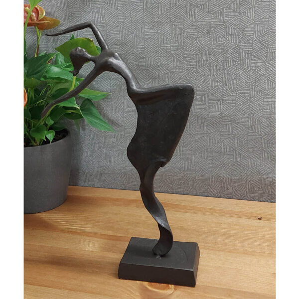 Natalia Dancer Iron Figurine 33Cm Mocha