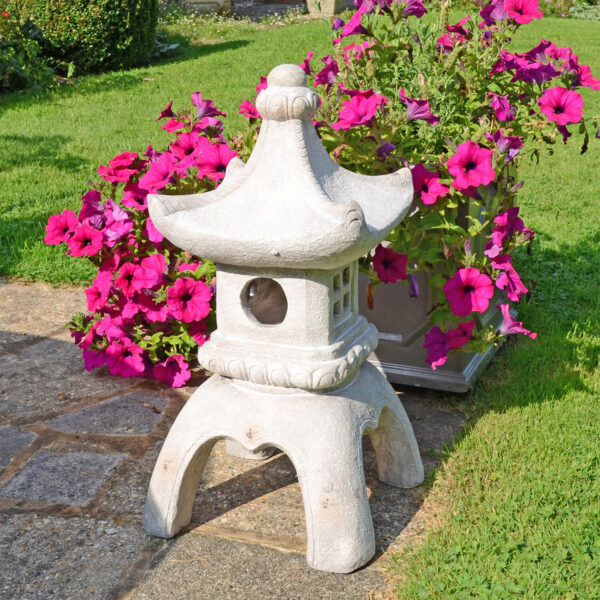 Pagoda Lantern Large 63Cm Light Stone Effect