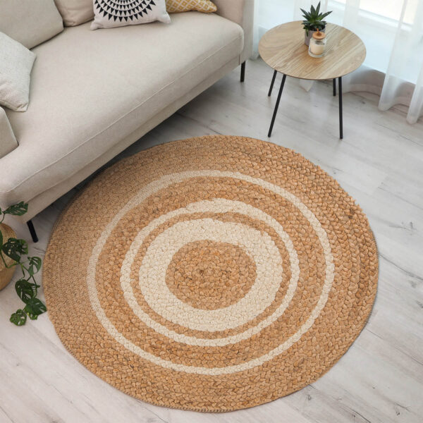 Altrincham Bleached Jute 120X120Cm Circle Rug