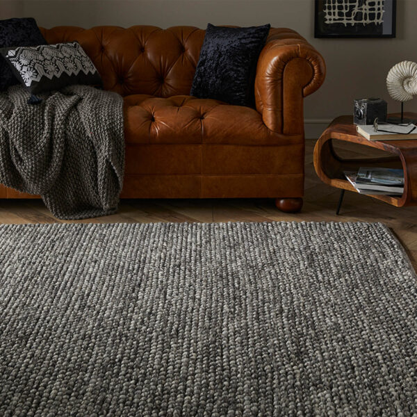 Delilah Wool 120X170Cm Mottled Grey Rug