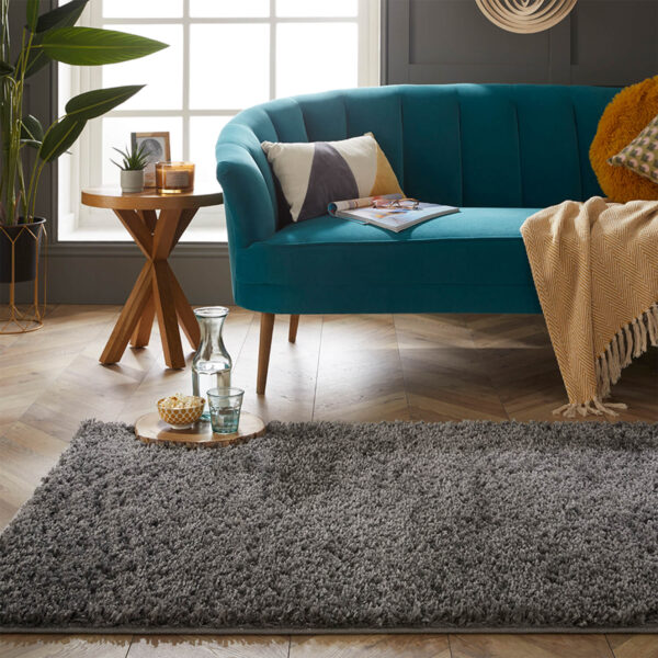 Larissa Shaggy 80X120Cm Charcoal Rug