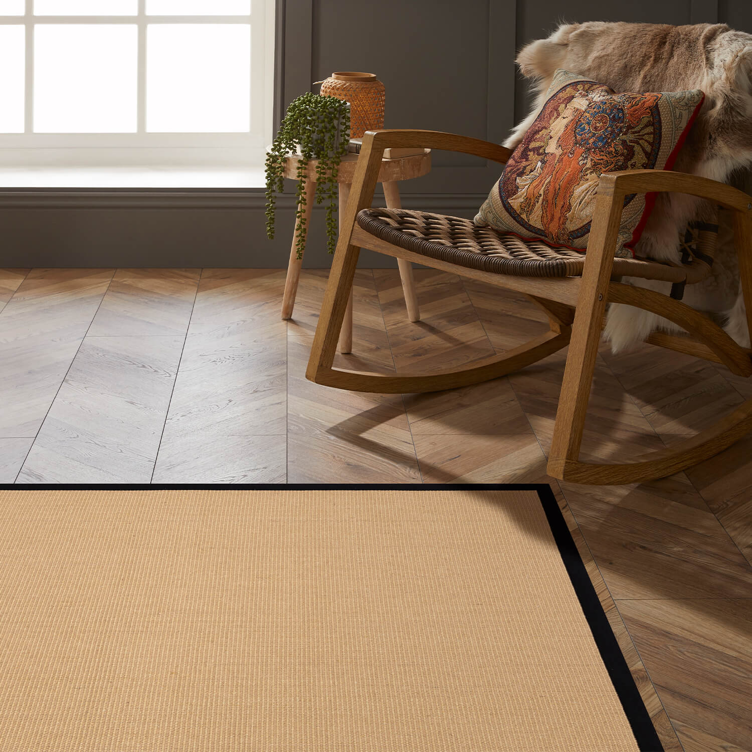 Swinton Sisal Jute Boucle 160X230Cm Black Rug