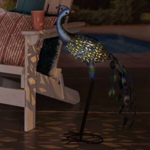 Solar Powered Peacock Garden Ornament