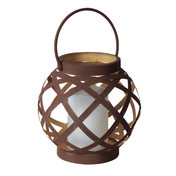 Swing Solar Metal Rattan Effect Table Light