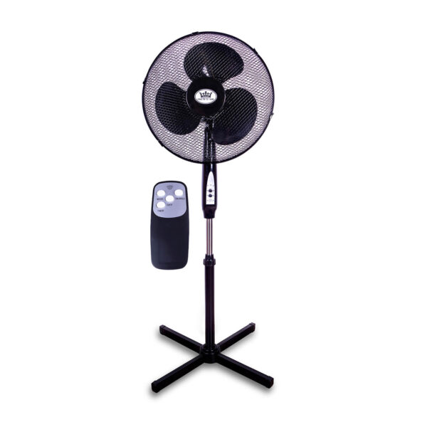 Black Prem I Air 16 Inch (40 Cm) 3 Speed Pedestal Fan Remote And Timer