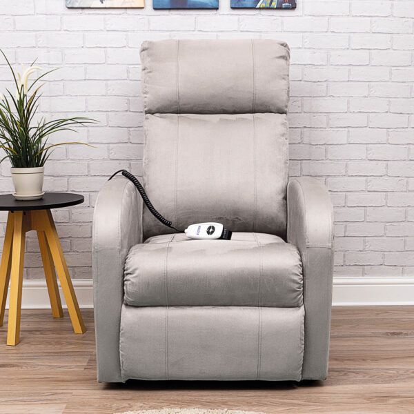 Pebble Grey Daresbury Rise And Recline Chair Single Motor