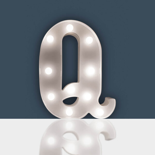 3D Led Letters White Battery Q