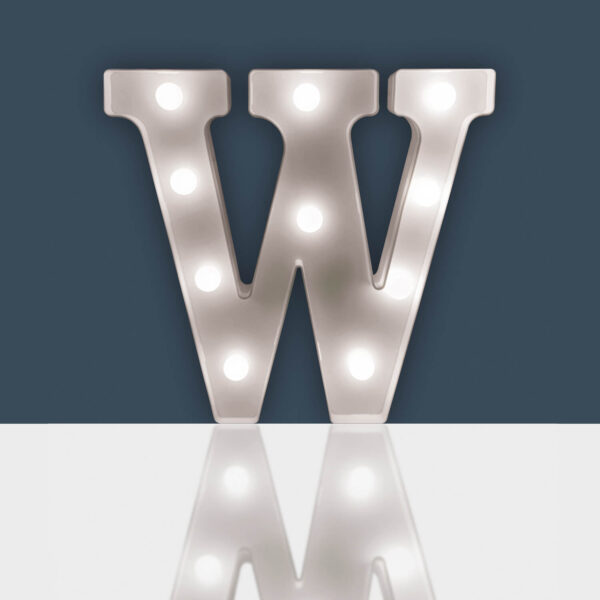 3D Led Letters White Battery W