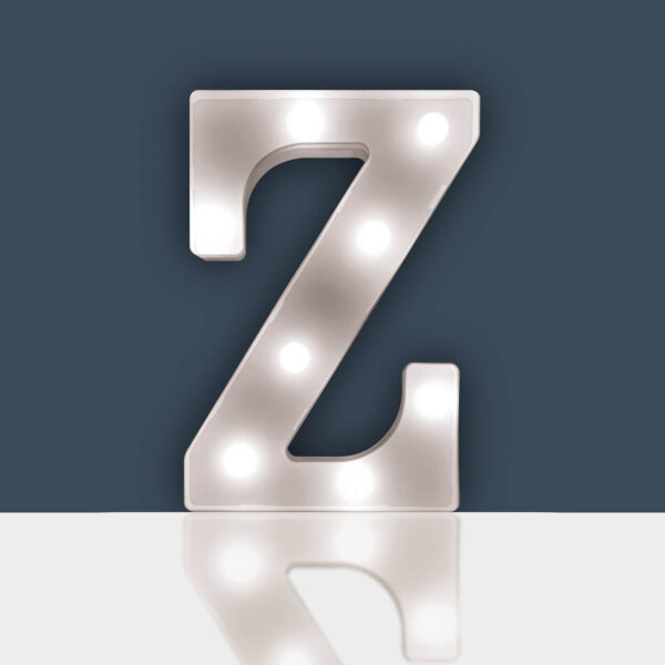 3D Led Letters White Battery Z