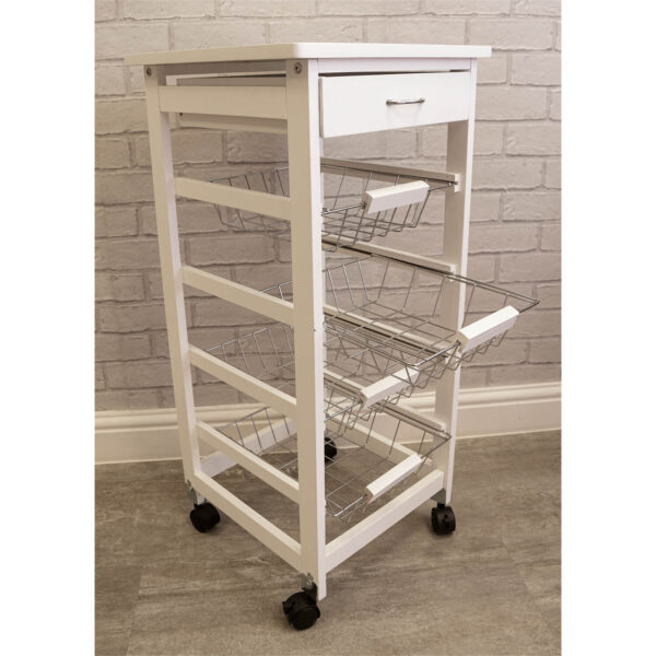 White Kitchen Trolley