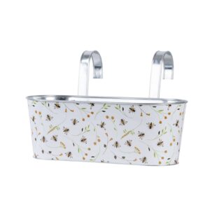 Bee Print Large Planter With Hooks