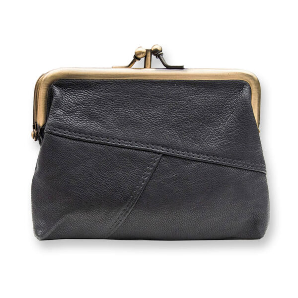 Crumble Clip Top Purse 6500 Black