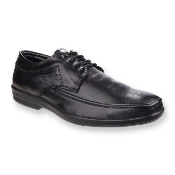 Uk 9 Dave Apron Toe Oxford Formal Shoe Black