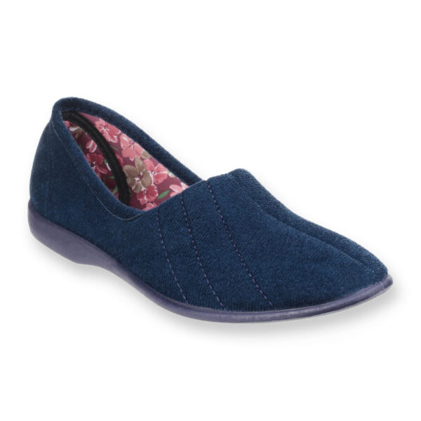 UK Size 7 Audrey Ladies Slipper Navy