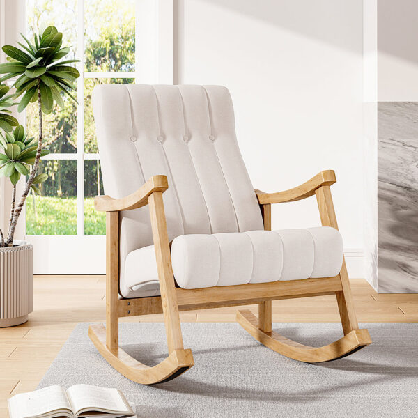 Tufted Velvet Upholstered Rocking Chair