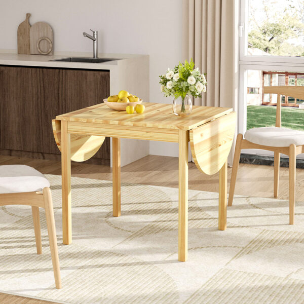 Expandable Oval Wooden Dining Table