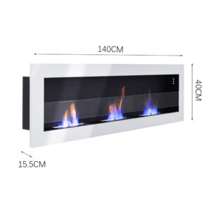 Recessed and Wall Mount Adjustable Flame Ethanol Fireplace