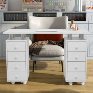 Mobile 8-Drawer Manicure Nail Table Salon Beauty Table