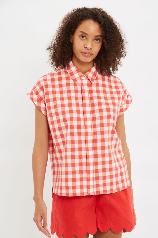 Abinaya Picnic Check Shirt - Red