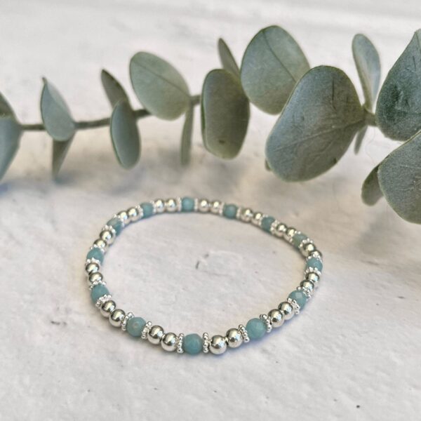 Amazonite Bracelet | Metal: Sterling Silver | Bracelet length: 18.0cm