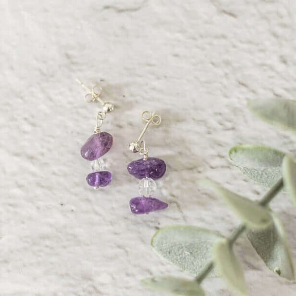 Amethyst Earrings in Silver | Metal: Gold Filled