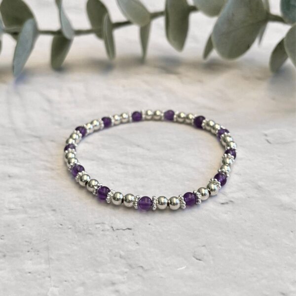 Amethyst Stone Bracelet | Metal: Gold Filled | Bracelet Length: Custom Size