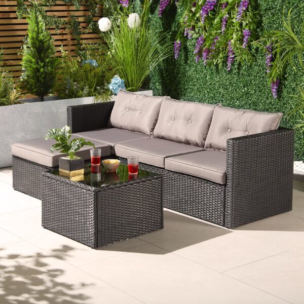 Antigua 4 Seater Garden Corner Sofa & Table