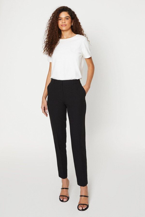 Womens Tall Black Ankle Grazer Trouser - 8