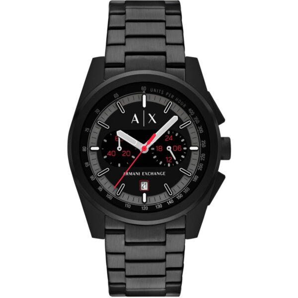 Armani Exchange Parker Chronograph Black Dial Stainless Steel Strap Men's Watch AX2864