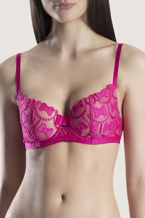 Aubade Bow Collection Moulded Half Cup Bra Colour: Candy, Size: 36F