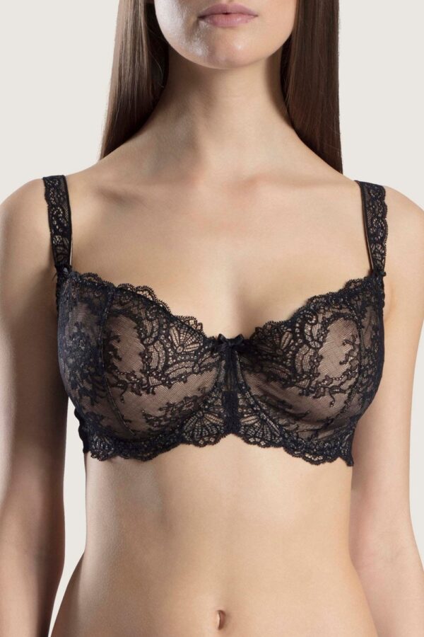 Aubade Danse des Sens Noir Comfort Half Cup Bra Size: 32F