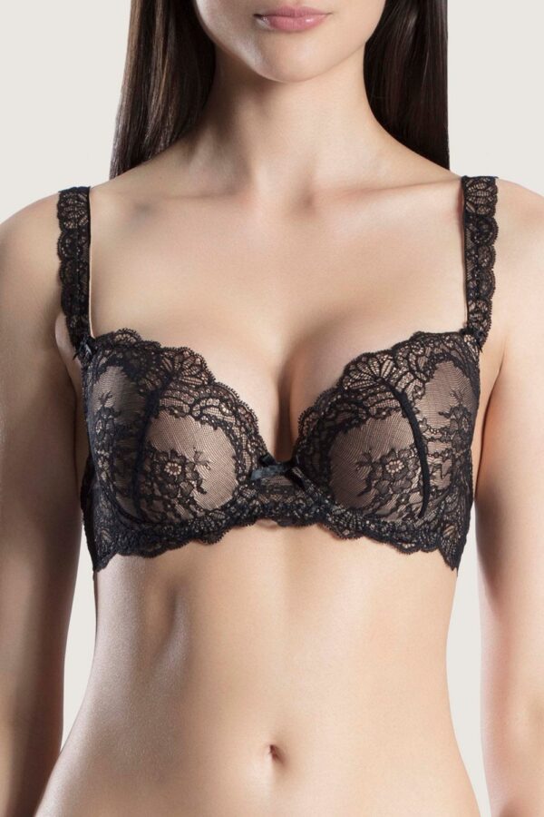 Aubade Danse des Sens Noir Molded Plunge Bra Size: 30E