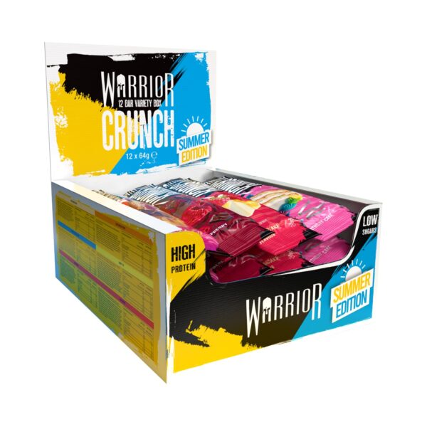 12x Protein Bars - Warrior Crunch - High Protein Low Sugar Bars - Summer Variety