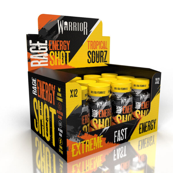 Pre-Workout Energy Shot - (12x 60ml) - Warrior Rage