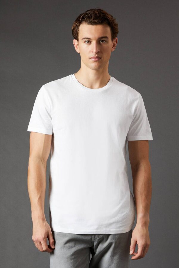 Mens White 3 Pack Crew Neck T-Shirt