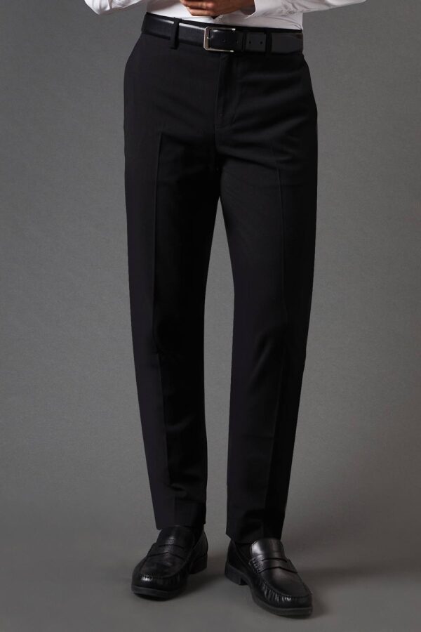 Mens Black Skinny Fit Essential Suit Trousers