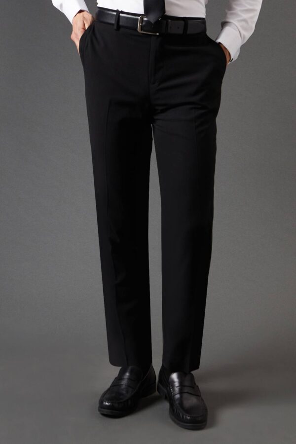 Mens Slim Fit Black Essential Suit Trousers