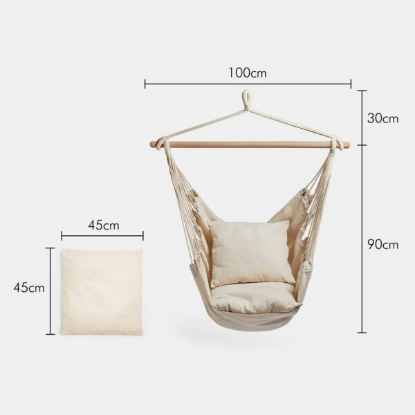 Seville Beige Hanging Swing Chair - Image 6