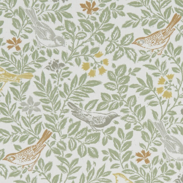 Clarke & Clarke Bird Song Made To Measure Lined Curtains Autumn