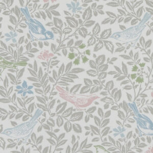 Clarke & Clarke Bird Song Made To Measure Lined Curtains Pastel