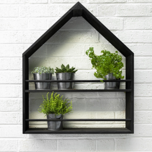 Black Wood Herb Garden Wall Planter  - Funky Chunky Furniture