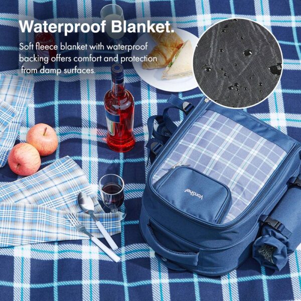 Navy Picnic Backpack - 2 Person - Image 4