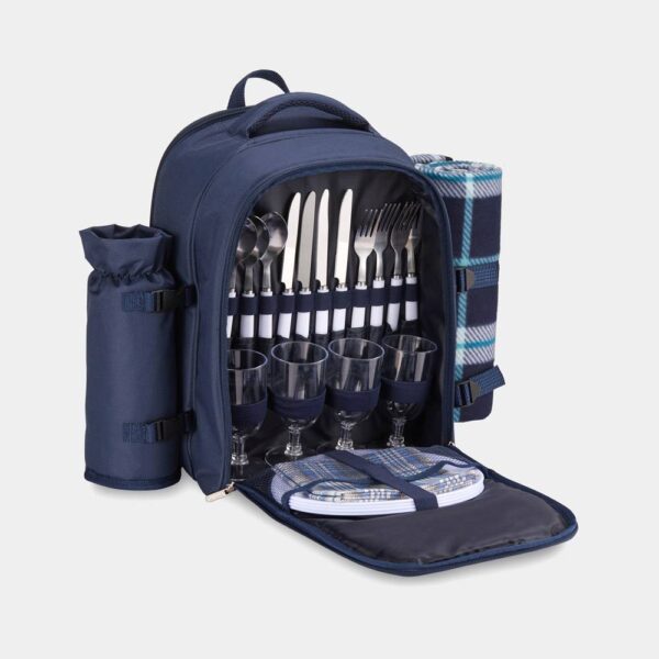 Navy Picnic Backpack - 4 Person