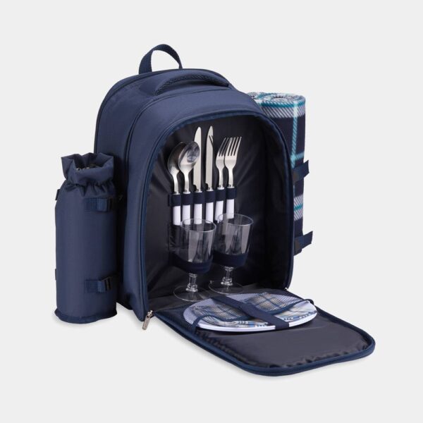 Navy Picnic Backpack - 2 Person